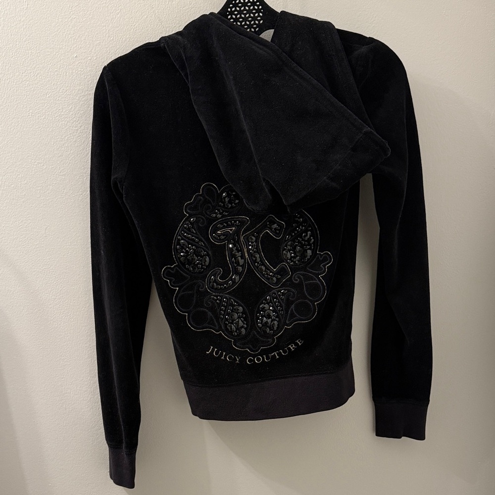 VINTAGE Juicy Couture Black Velour Jacket